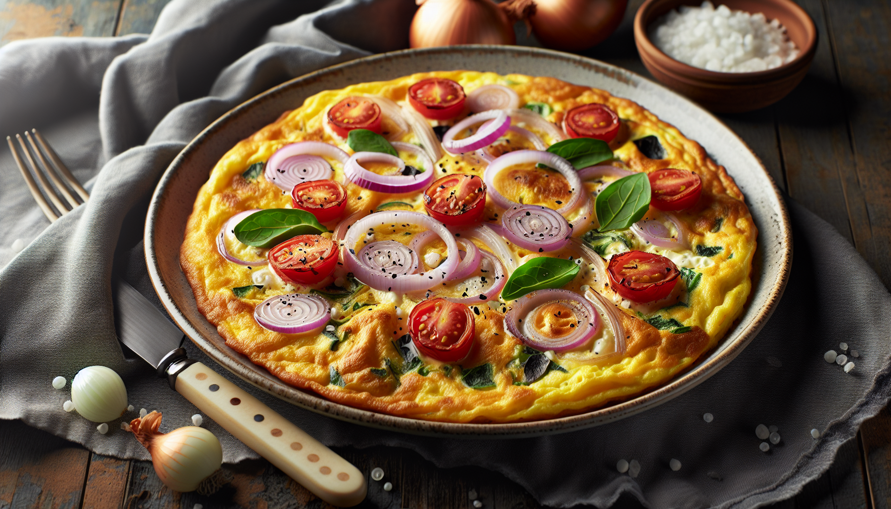 frittata con cipolle